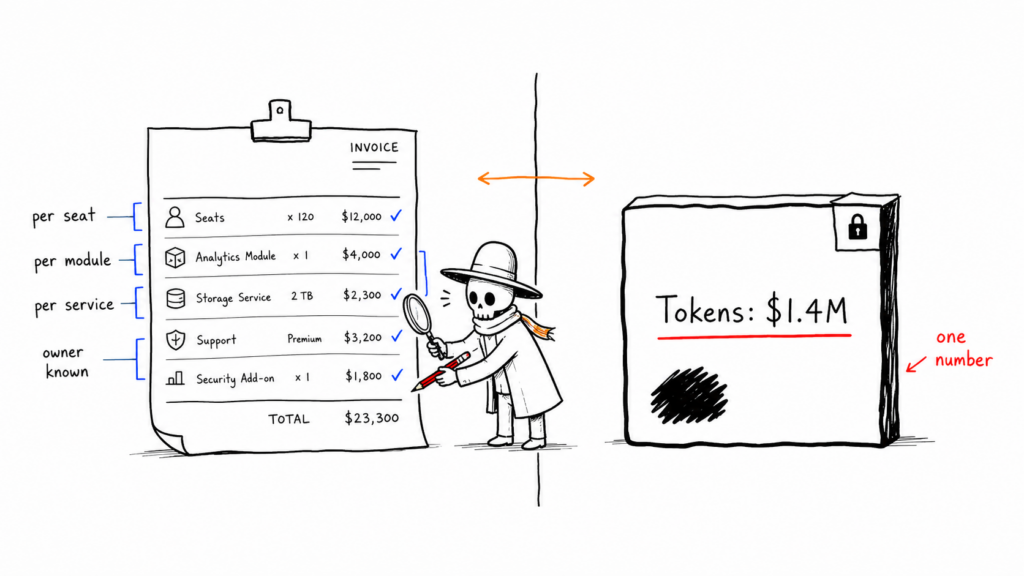 Image of a rough rider comparing traditional cloud spend to AI black box bill